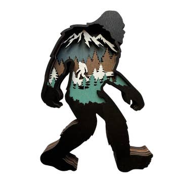 Bigfoot Wooden Shelf Sitter