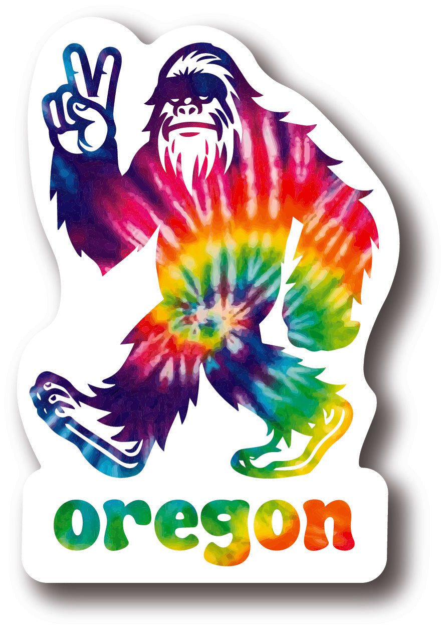 Tie Dye Sasquatch Oregon Sticker