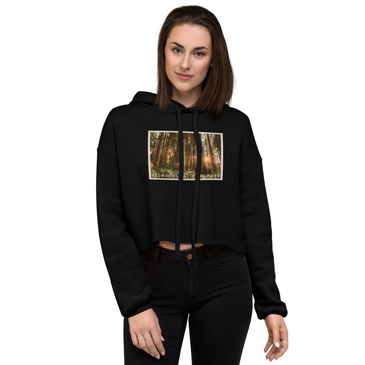 CLEARANCE Redwoods National Park Ladies Crop Hoodie