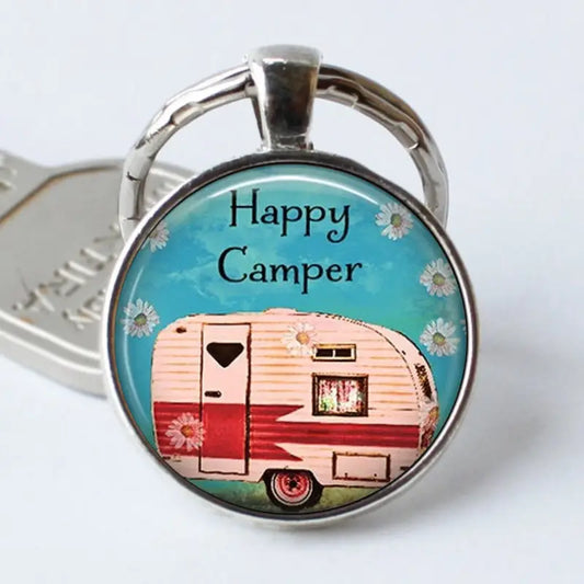 Happy Camper Keychain