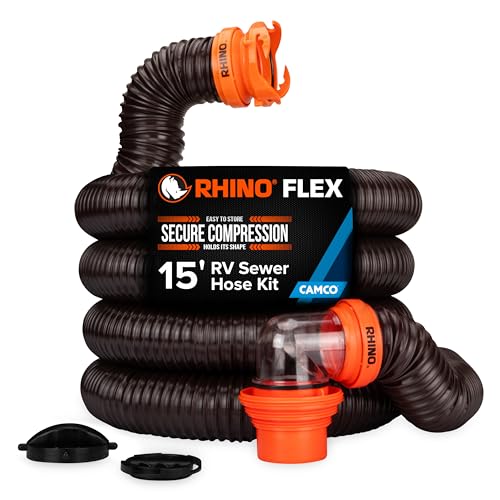 Camco Rhinoflex 15' Sewer Hose Kit