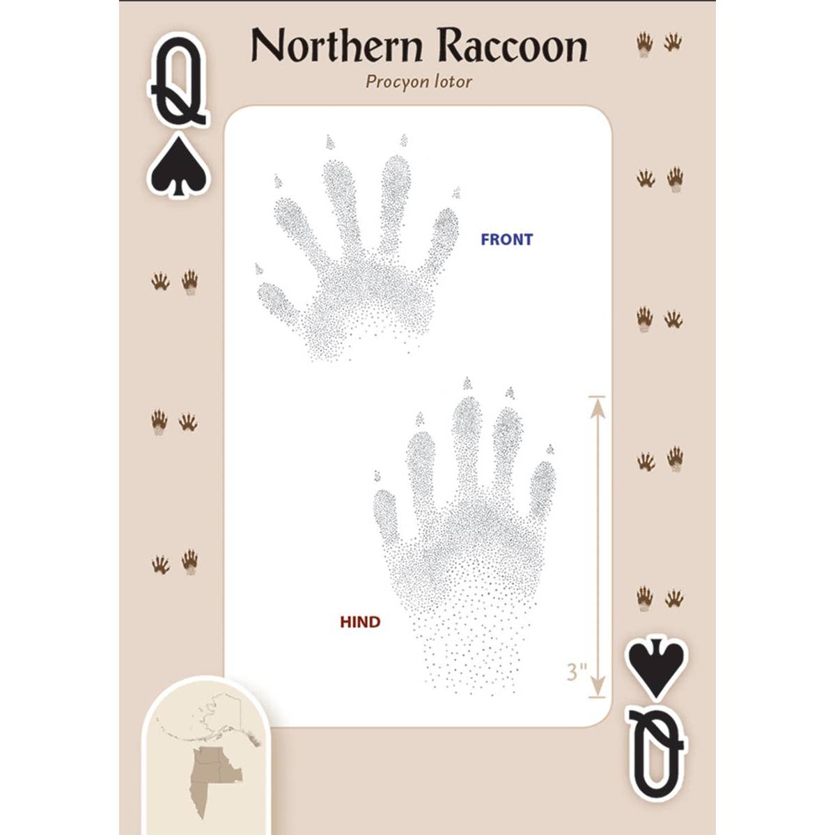 Animal Tracks of the Northwest Playing Cards