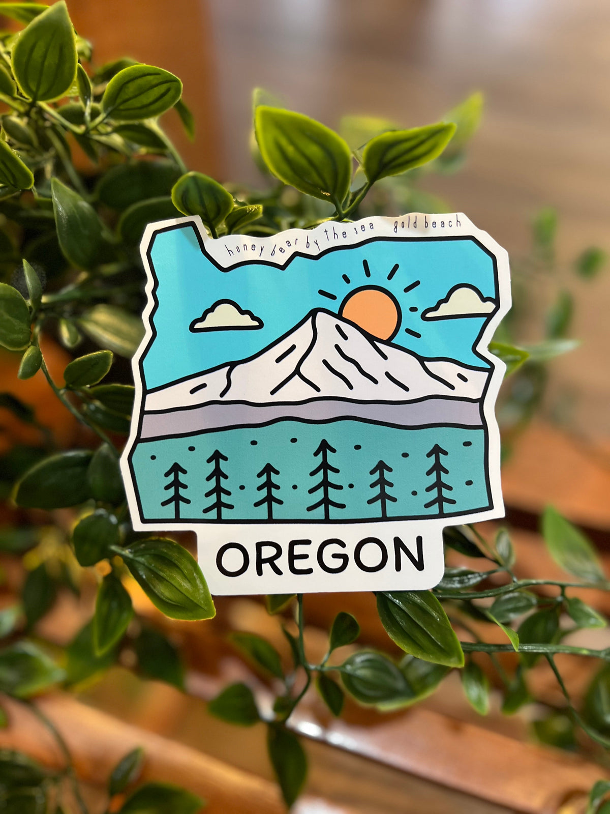 Oregon State Outline Scene Sticker