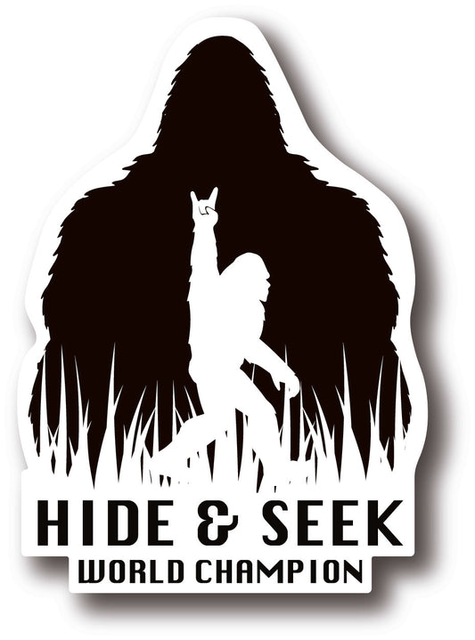 Hide N' Seek World Champion Bigfoot Sticker