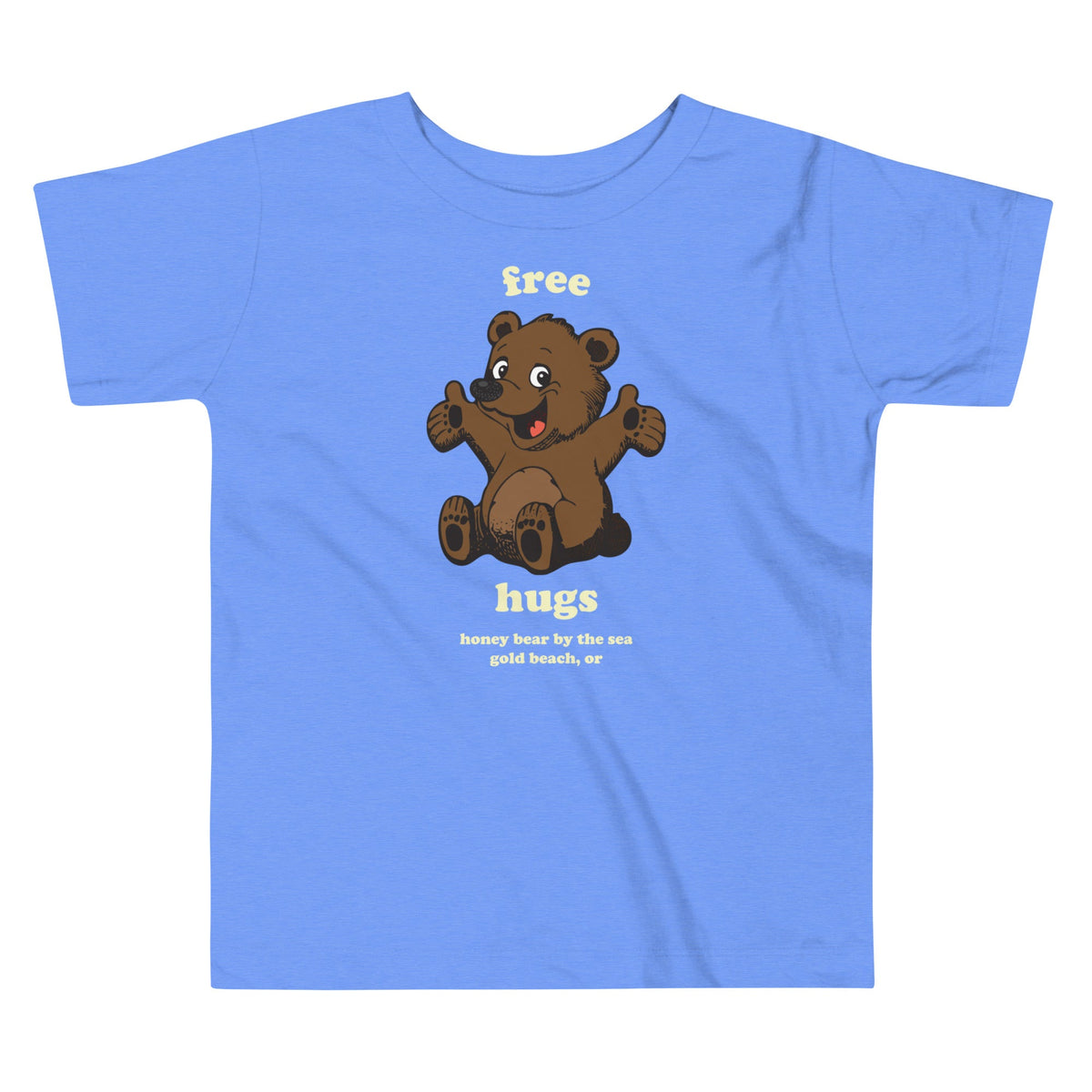 Free Bear Hugs Honey Bear By the Sea Toddler Short Sleeve Tee