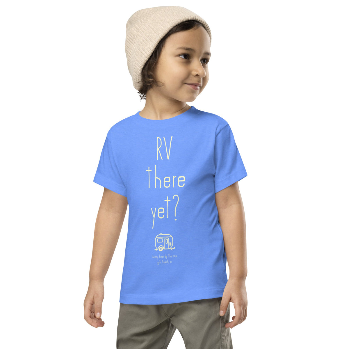 RV There Yet? Honey Bear By the Sea Toddler Short Sleeve Tee