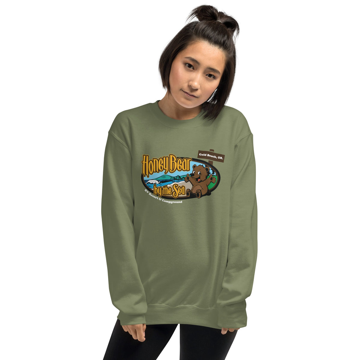 Honey Bear By the Sea Logo Unisex Crewneck Sweatshirt