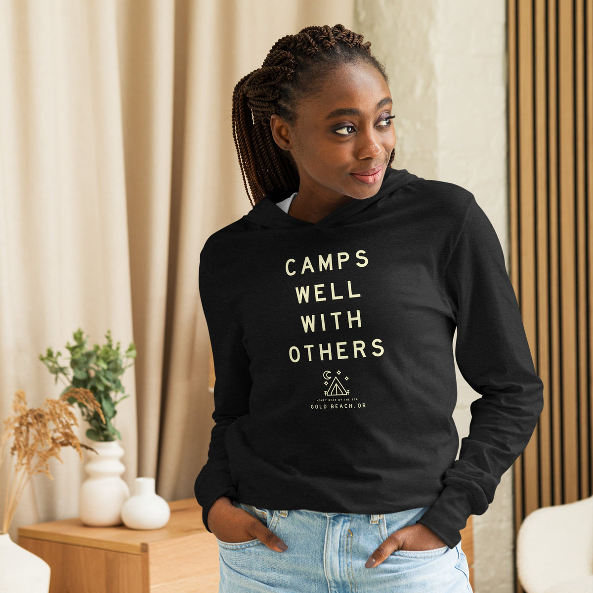 Camps Well With Others Honey Bear By the Sea Hooded Long Sleeve