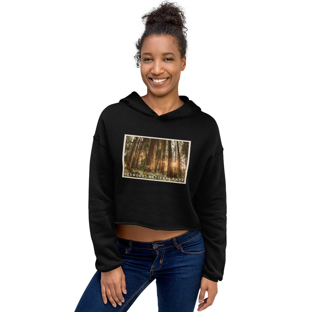 CLEARANCE Redwoods National Park Ladies Crop Hoodie