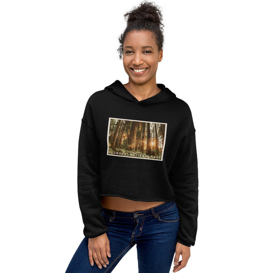 CLEARANCE Redwoods National Park Ladies Crop Hoodie
